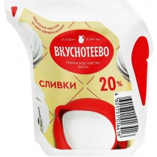Сливки ультрапастеризованные ВКУСНОТЕЕВО 20%, без змж, 125г в магазинах Лента