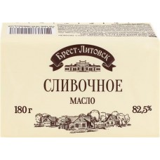 Масло сливочное БРЕСТ-ЛИТОВСК 82,5%, без змж, 180г в магазинах Лента