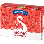 Масло сливочное ЛЕБЕДЯНЬМОЛОКО Крестьянское 72,5% высший сорт, без змж, 180г