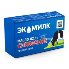 Масло сливочное ЭКОМИЛК 82,5%, без змж, 380г в магазинах Лента