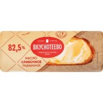 Масло сливочное ВКУСНОТЕЕВО Традиционное 82,5%, без змж, 340г