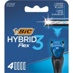 Кассеты сменные для бритья мужские BIC Hybrid 3 Flex подвижных лезвия, 4шт Кассеты сменные для бритья мужские BIC Hybrid 3 Flex подвижных лезвия, 4шт