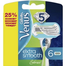 Кассеты сменные для бритья GILLETTE Venus Extra Smooth, 6шт в магазинах Лента