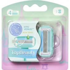 Кассеты сменные для бритья женские TOPBEAUTY Paris 4 лезвия, 2шт в магазинах Лента