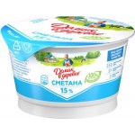 Сметана ДОМИК В ДЕРЕВНЕ 15%, без змж, 180г