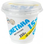 Сметана РОСТАГРОЭКСПОРТ 15%, без змж, 250г