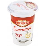 Сметана PRESIDENT 30%, без змж, 350г