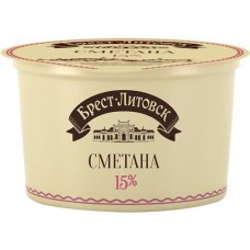 Сметана БРЕСТ-ЛИТОВСК 15%, без змж, 180г в магазинах Лента