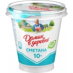 Сметана ДОМИК В ДЕРЕВНЕ 10%, без змж, 300г