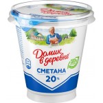 Сметана ДОМИК В ДЕРЕВНЕ 20%, без змж, 300г