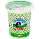 Продукт молокосодержащий АЛЬПИЙСКАЯ КОРОВКА произведенный по технологии сметаны 15%, с змж, 400г