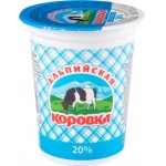 Продукт молокосодержащий АЛЬПИЙСКАЯ КОРОВКА произведенный по технологии сметаны 20%, с змж, 400г