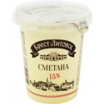 Сметана БРЕСТ-ЛИТОВСК 15%, без змж, 300г