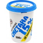 Сметана РОСТАГРОЭКСПОРТ 15%, без змж, 500г
