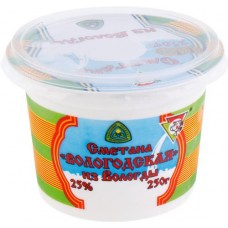 Сметана ИЗ ВОЛОГДЫ Вологодская 25%, без змж, 250г в магазинах Лента