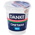 Сметана DANKE 15%, без змж, 300г