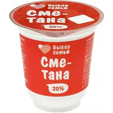 Сметана ВЫБОР СЕМЬИ 20%, без змж, 300г в магазинах Лента