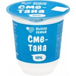 Сметана ВЫБОР СЕМЬИ 10%, без змж, 300г