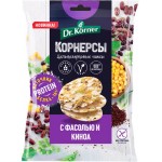 Чипсы цельнозерновые кукурузно-рисовые DR. KORNER Корнерсы с горошком, фасолью и киноа, 50г Чипсы цельнозерновые кукурузно-рисовые DR. KORNER Корнерсы с горошком, фасолью и киноа, 50г