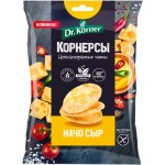 Чипсы цельнозерновые кукурузно-рисовые DR. KORNER Корнерсы, с сыром начо, 50г Чипсы цельнозерновые кукурузно-рисовые DR. KORNER Корнерсы, с сыром начо, 50г