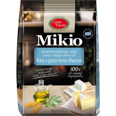 Хлебные мини-палочки MIKIO с сырами Гравьера и Фета, 90г в магазинах Лента
