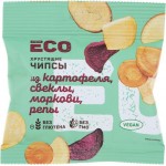 Чипсы овощные ЛЕНТА ЕСО Хрустящие, из картофеля, свеклы, моркови и репы, 25г Чипсы овощные ЛЕНТА ЕСО Хрустящие, из картофеля, свеклы, моркови и репы, 25г