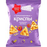 Чипсы цельнозерновые рисово-кукурузные HAPPY CRISP Пряный томат, 50г Чипсы цельнозерновые рисово-кукурузные HAPPY CRISP Пряный томат, 50г