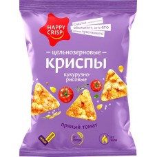 Чипсы цельнозерновые рисово-кукурузные HAPPY CRISP Пряный томат, 50г в магазинах Лента Чипсы цельнозерновые рисово-кукурузные HAPPY CRISP Пряный томат, 50г в магазинах Лента