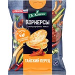 Чипсы рисово-кукурузные DR. KORNER цельнозерновые, с тайским острым сладким перцем, 50г Чипсы рисово-кукурузные DR. KORNER цельнозерновые, с тайским острым сладким перцем, 50г