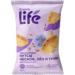 Чипсы нутовые ЛЕНТА LIFE Чеснок, лен и тмин, 50г Чипсы нутовые ЛЕНТА LIFE Чеснок, лен и тмин, 50г