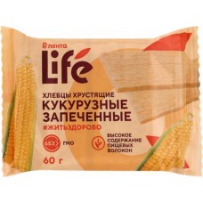 Хлебцы кукурузные ЛЕНТА LIFE хрустящие запеченные, 60г в магазинах Лента