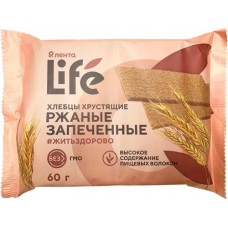 Хлебцы ржаные ЛЕНТА LIFE хрустящие запеченные, 60г в магазинах Лента