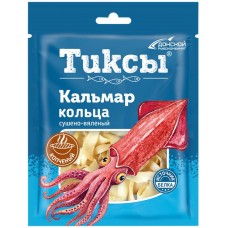 Кальмар сушено-вяленый ТИКСЫ с ароматом копчения, кольца, 70г в магазинах Лента