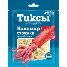Кальмар сушено-вяленый ТИКСЫ стружка, 70г в магазинах Лента