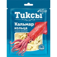 Кальмар сушено-вяленый ТИКСЫ кольца, 70г в магазинах Лента