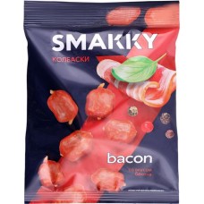 Колбаски-мини сырокопченые SMAKKY со вкусом бекона, 50г в магазинах Лента