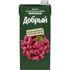 Нектар ДОБРЫЙ Яблоко, черноплодная рябина, малина, 2л в магазинах Лента