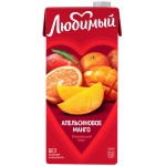 Напиток сокосодержащий ЛЮБИМЫЙ Апельсиновое манго с мякотью, 0.95л