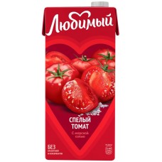 Нектар ЛЮБИМЫЙ Томатный с солью и мякотью, 0.95л в магазинах Лента