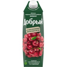 Нектар ДОБРЫЙ Яблоко, черноплодная рябина, вишня, 1л в магазинах Лента