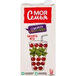 Напиток сокосодержащий МОЯ СЕМЬЯ Вишнята-Мята, из яблок, черноплодной рябины и вишни с экстрактом мяты, 1.93л