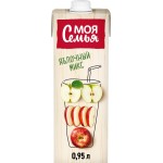Напиток сокосодержащий МОЯ СЕМЬЯ Яблочный микс из яблок, 0.95л