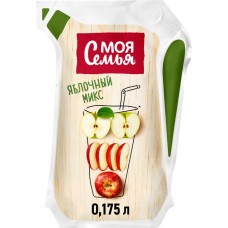 Напиток сокосодержащий МОЯ СЕМЬЯ Яблочный микс из яблок, 0.175л в магазинах Лента