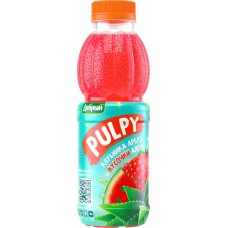 Напиток сокосодержащий ДОБРЫЙ Pulpy Клубника, арбуз с кусочками алоэ, 0.45л в магазинах Лента
