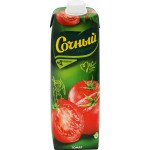 Сок СОЧНЫЙ Томатный с мякотью и с солью восстановленный, для детского питания, 1л