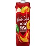 Нектар ЛЮБИМЫЙ Персиково-яблочный с мякотью, 0.97L