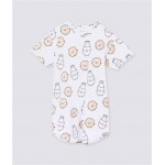 Сорочка женская INWIN белая с принтом, Арт. WWPY6