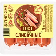 Сосиски ИНЕЙ Сливочные ГОСТ, 330г в магазинах Лента