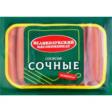 Сосиски МК ВЕЛИКОЛУКСКИЙ Сочные, категория Б, 580г в магазинах Лента