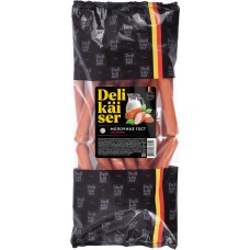 Сосиски DELIKAISER Молочные ГОСТ, весовые в магазинах Лента